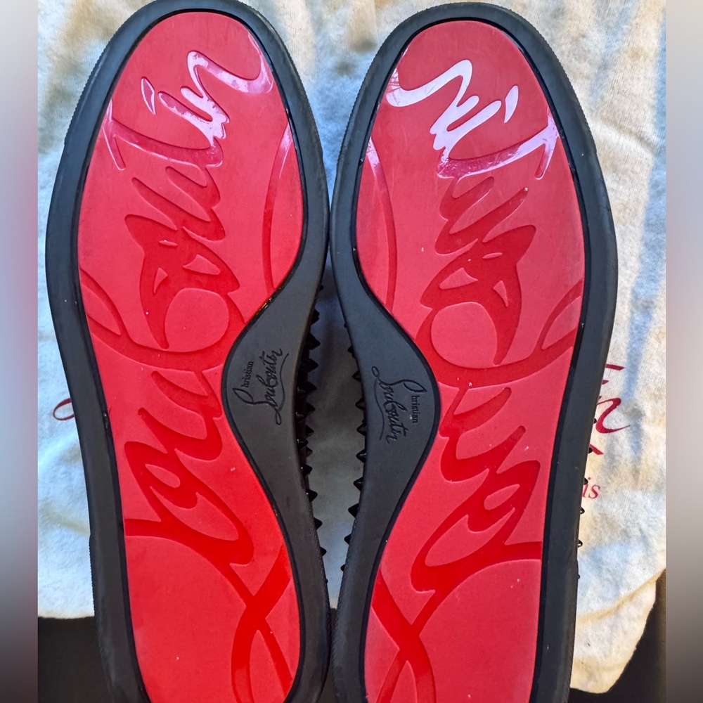 MENS Cristian Louboutin studded loafer slip on dress shoe